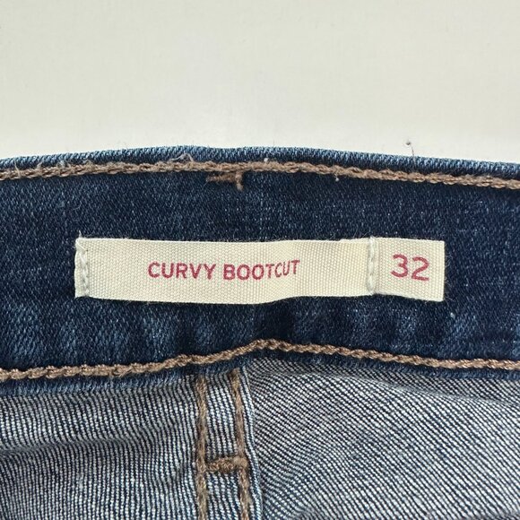 Levi's Curvy Bootcut Women's size 32 Dark Wash Blue Denim jeans - Picture 3 of 6